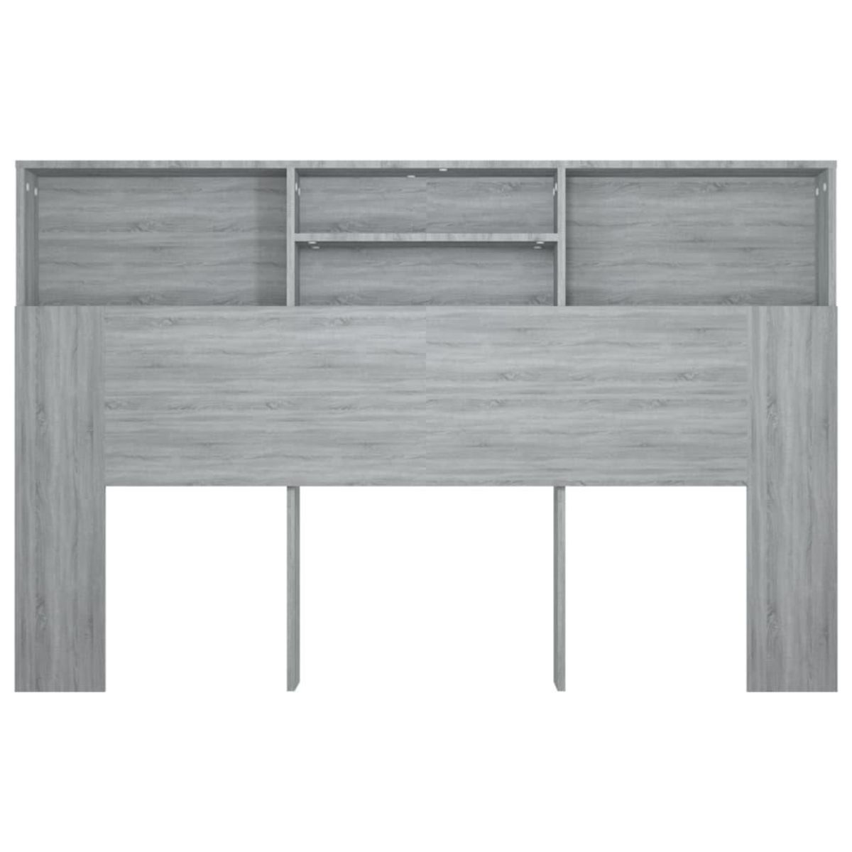 VIDAXL Armoire de tete de lit Sonoma gris 160x19x103,5 cm
