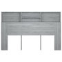 Voir la diapositive 5 : VIDAXL Armoire de tete de lit Sonoma gris 160x19x103,5 cm