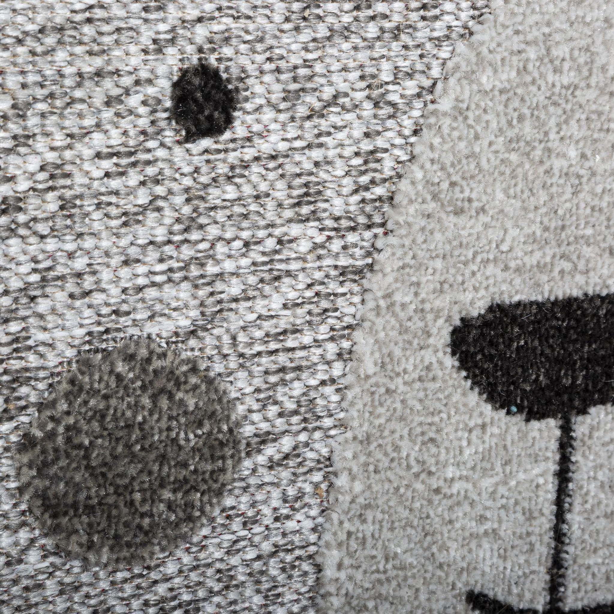 Voir la diapositive 2 : ATMOSPHERA Tapis rond Ours modèle Cut Gris - Diam. 80