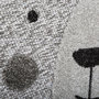 Voir la diapositive 2 : ATMOSPHERA Tapis rond Ours modèle Cut Gris - Diam. 80