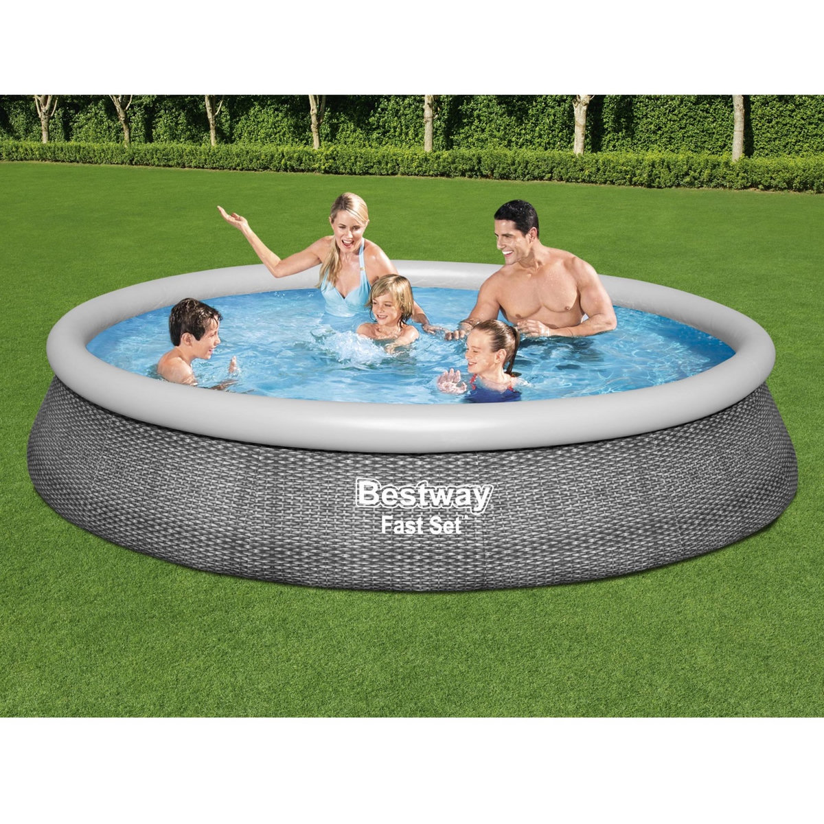 BESTWAY Piscine hors sol ronde 396 x 84 cm Fast Set ronde