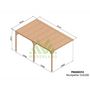 Voir la diapositive 2 : JARDIDECO Pergola adossée en bois Montpellier 500 x 300 cm - Maderland