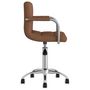 Voir la diapositive 4 : VIDAXL Chaise pivotante de bureau Marron Tissu