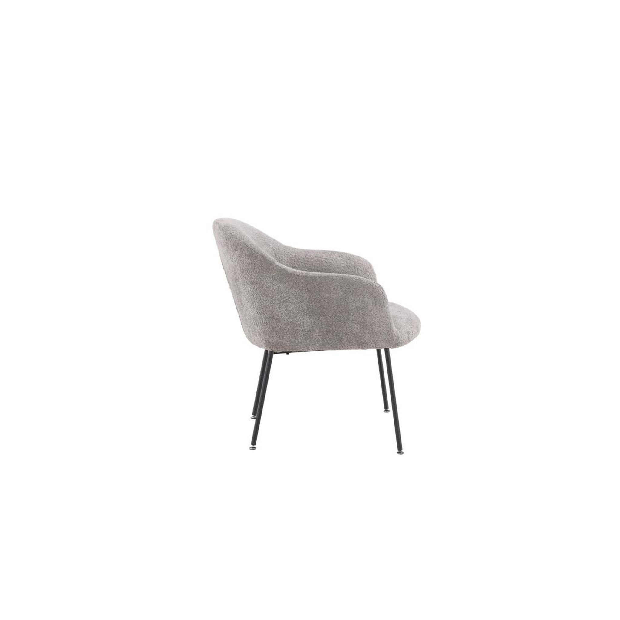 Voir la diapositive 4 : Paris Prix Fauteuil en tissu bouclette  catania  88cm gris clair