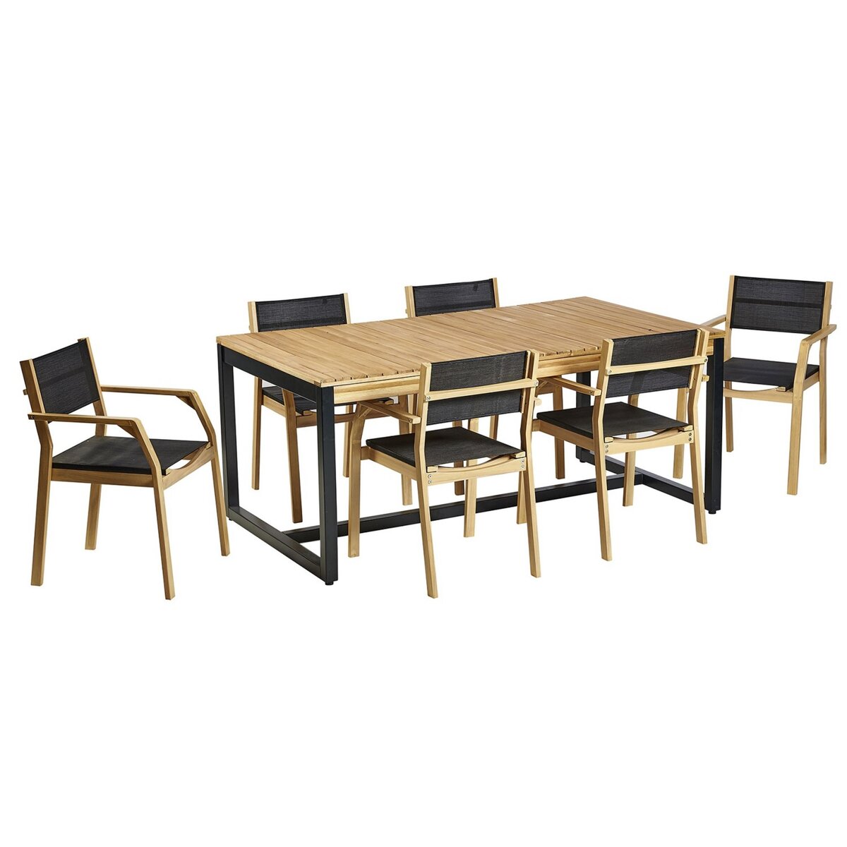 GARDENSTAR Salon de jardin 6 personnes SAHARA