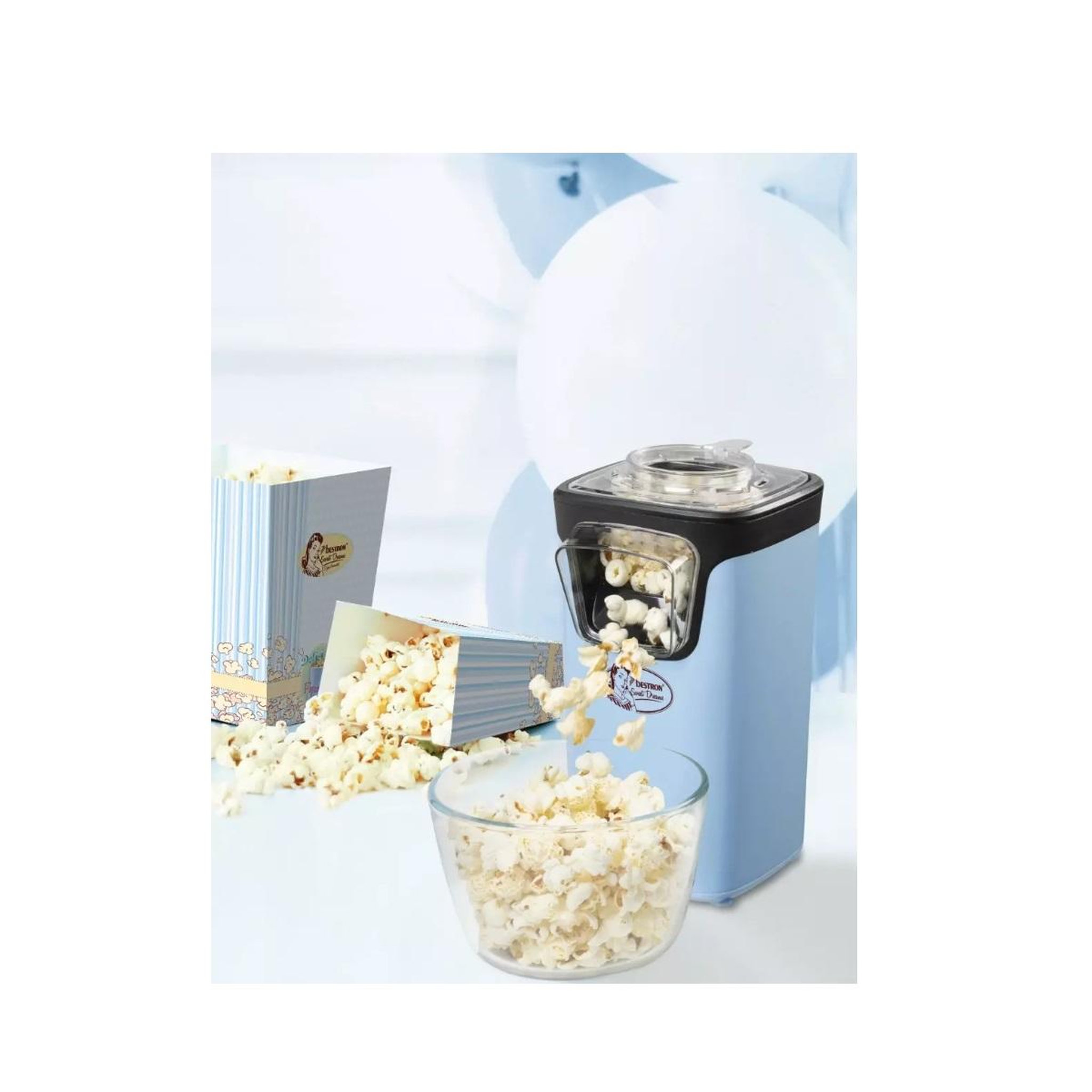 Voir la diapositive 5 : Bestron Appareil à popcorn 1100w bleu - APC200B