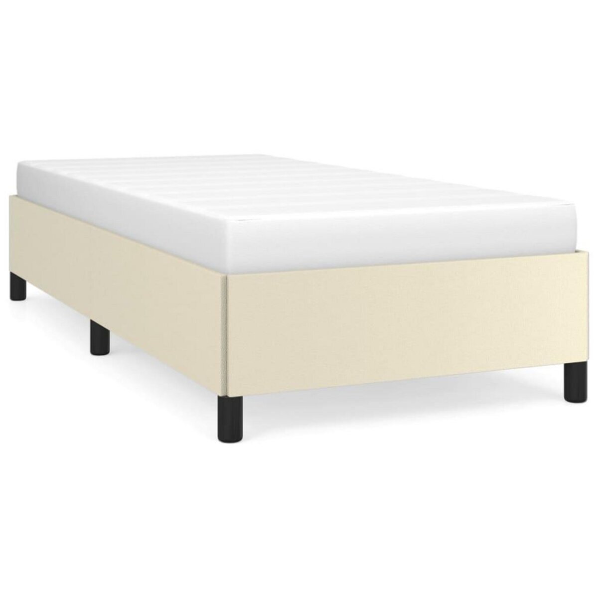VIDAXL Cadre de lit sans matelas creme 90x200 cm similicuir