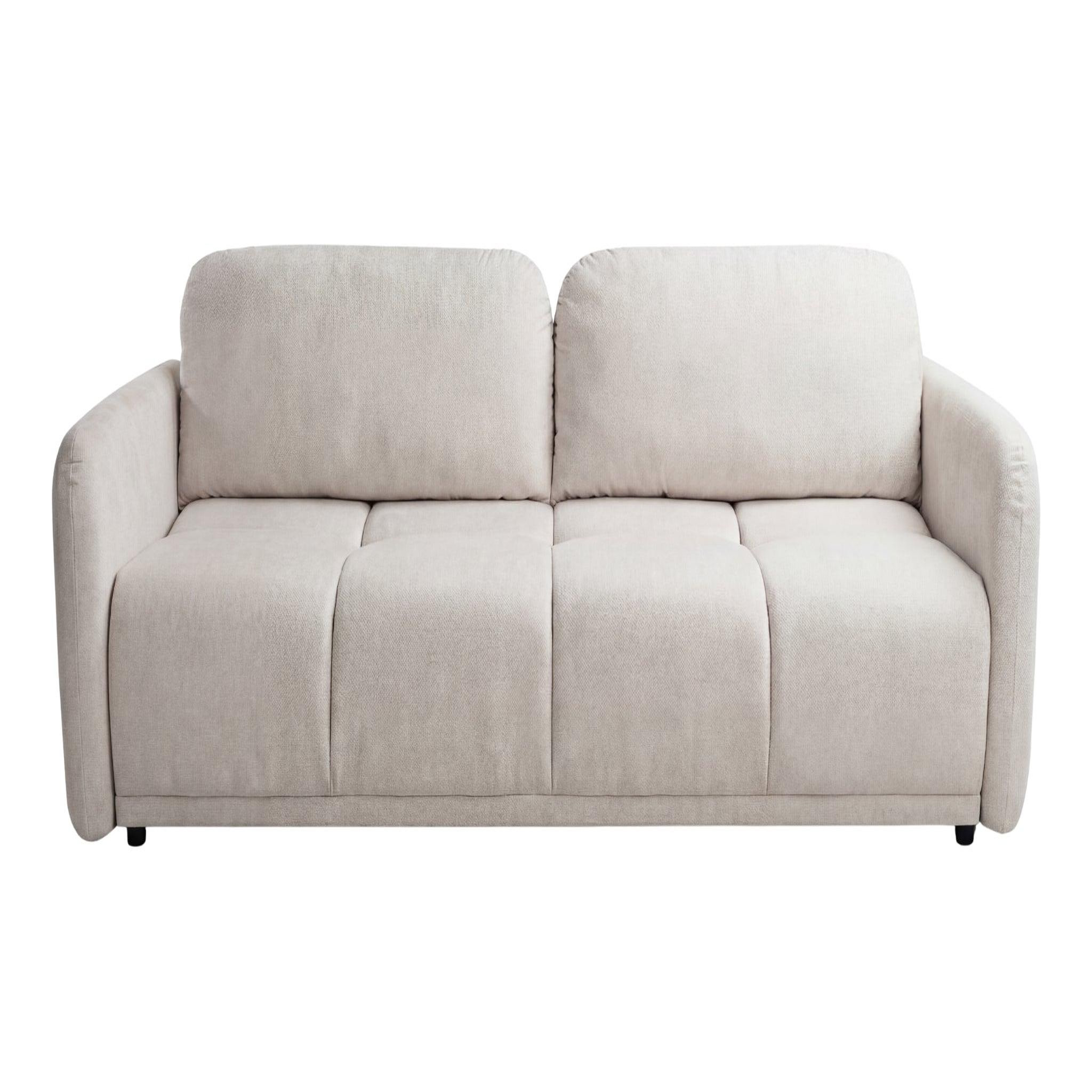 CASANOVA PARIS Dana - canapé droit tissu lisse. Coloris disponibles : Beige, Bleu, Marron, Orange, Gris, Vert