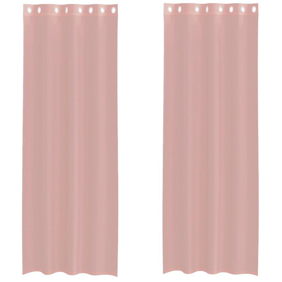 VIDAXL Rideaux en voile avec œillets 2 pcs rose 140x260 cm