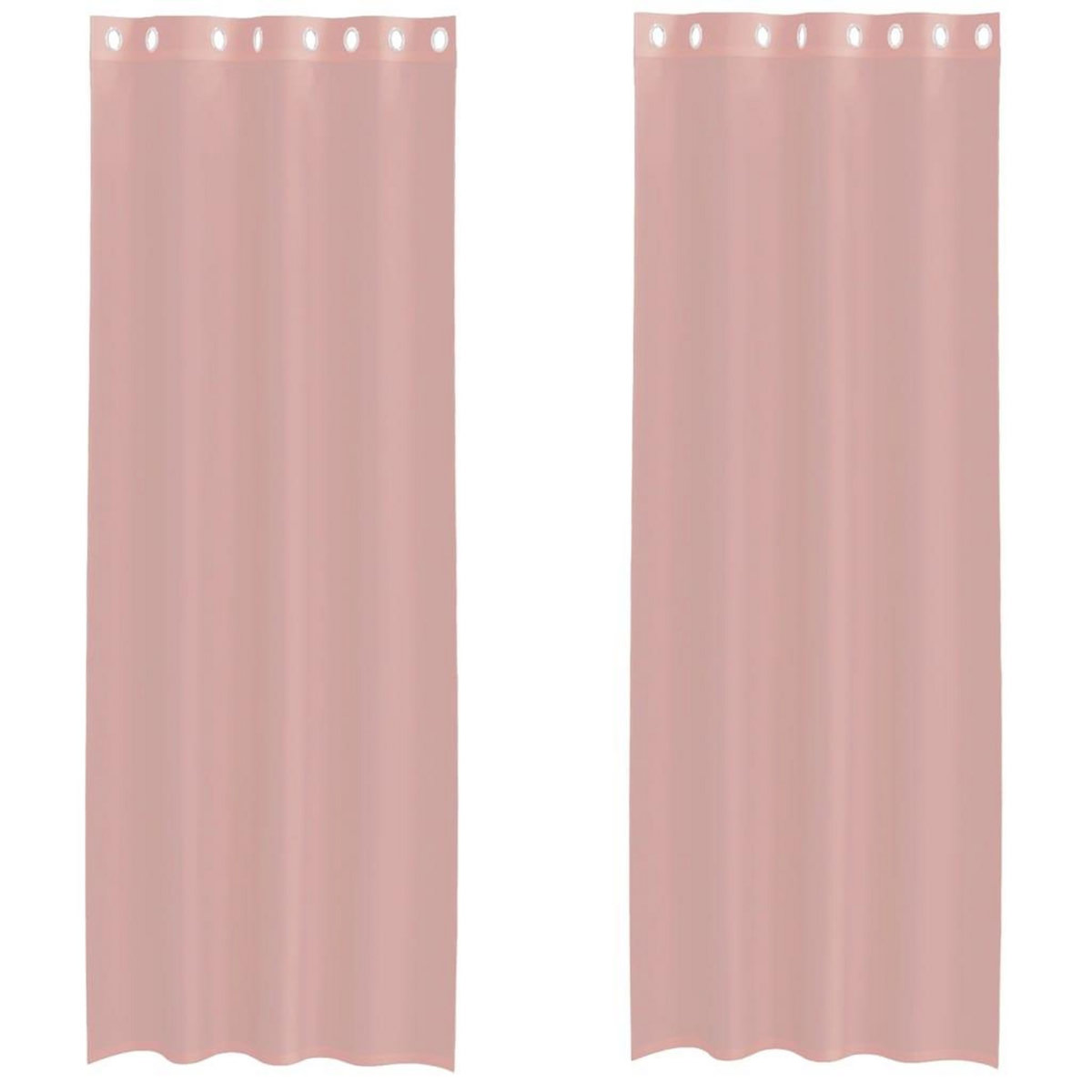 VIDAXL Rideaux en voile avec œillets 2 pcs rose 140x260 cm