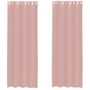 Voir la diapositive 2 : VIDAXL Rideaux en voile avec œillets 2 pcs rose 140x260 cm