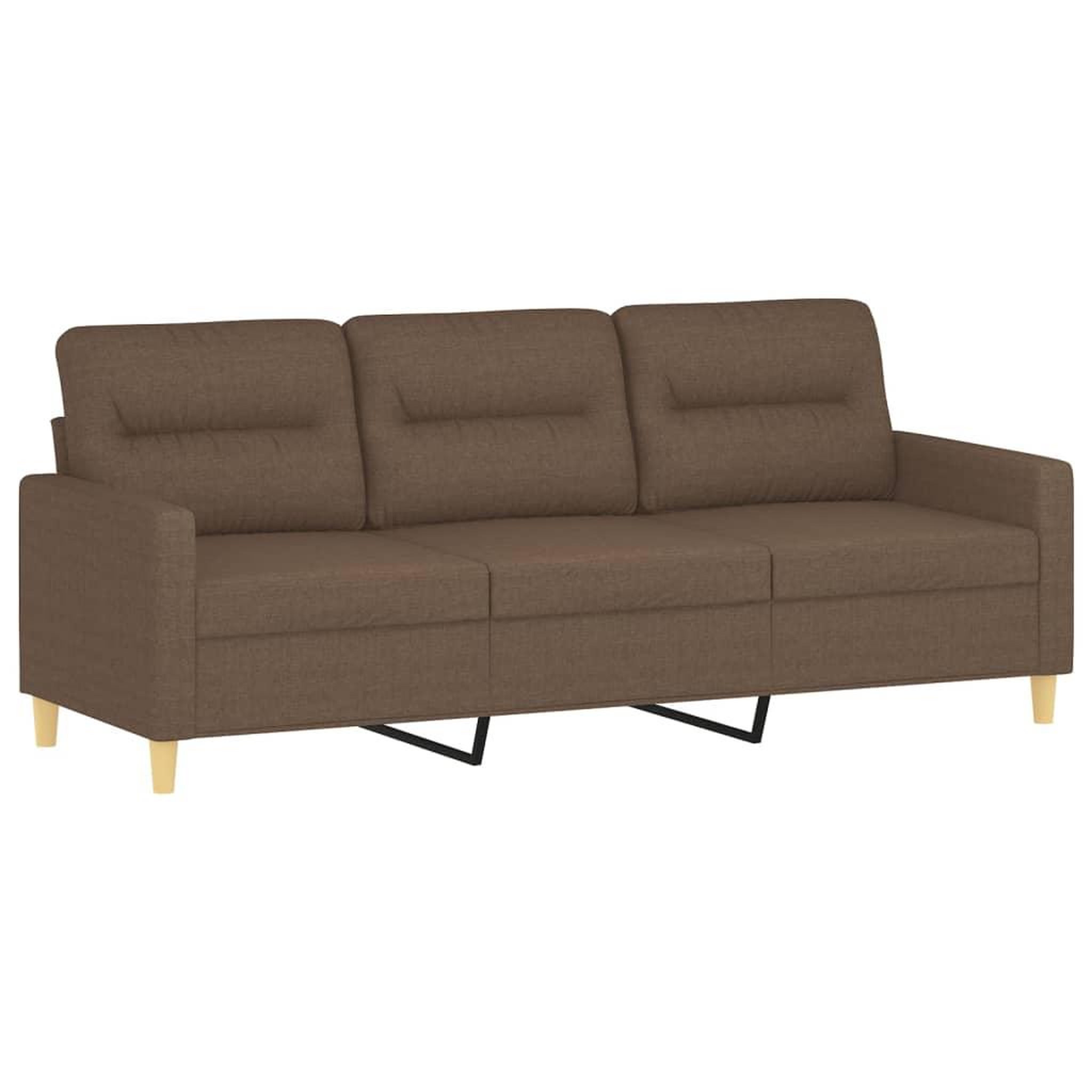 Voir la diapositive 4 : VIDAXL Ensemble de canapes 2 pcs avec coussins marron tissu