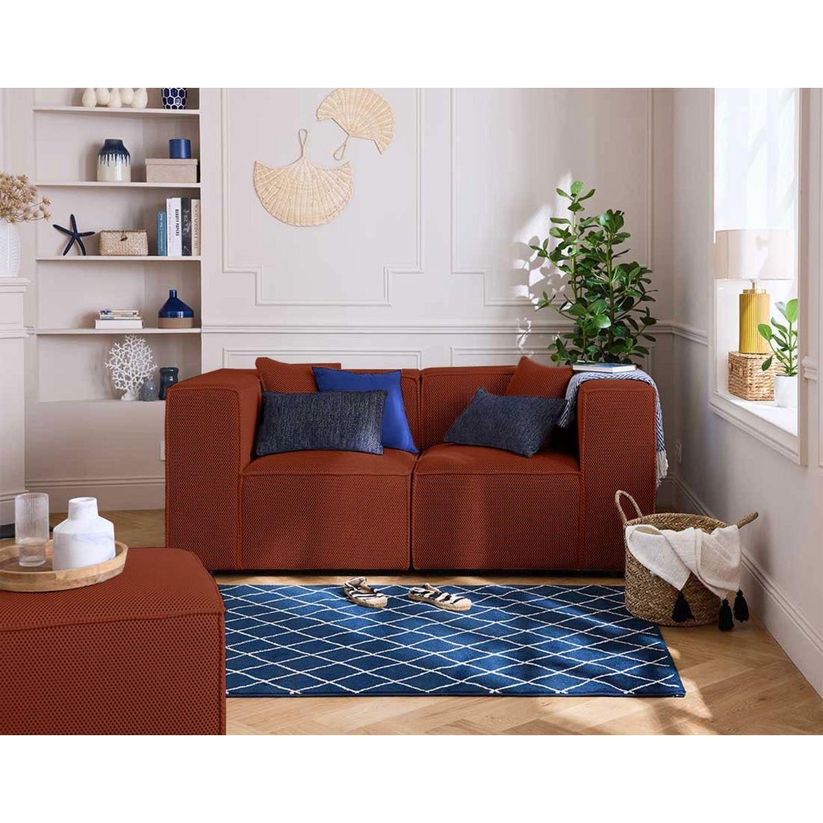 LISA DESIGN Arty - canapé modulable 2 places - en tissu mailles 3d