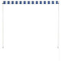 Voir la diapositive 5 : VIDAXL Auvent retractable 150x150 cm Bleu et blanc