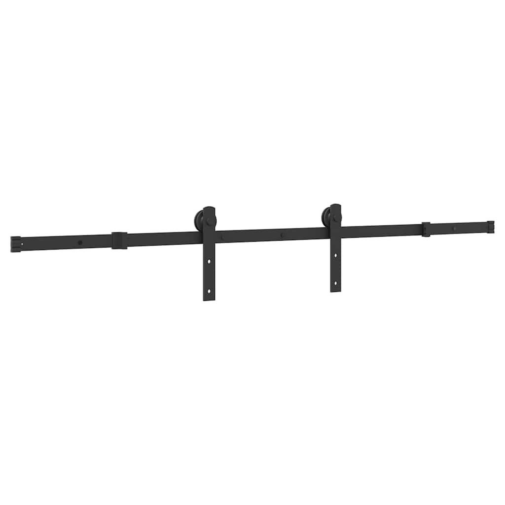 Voir la diapositive 4 : VIDAXL Kit de quincaillerie de porte coulissante 183 cm Acier Noir