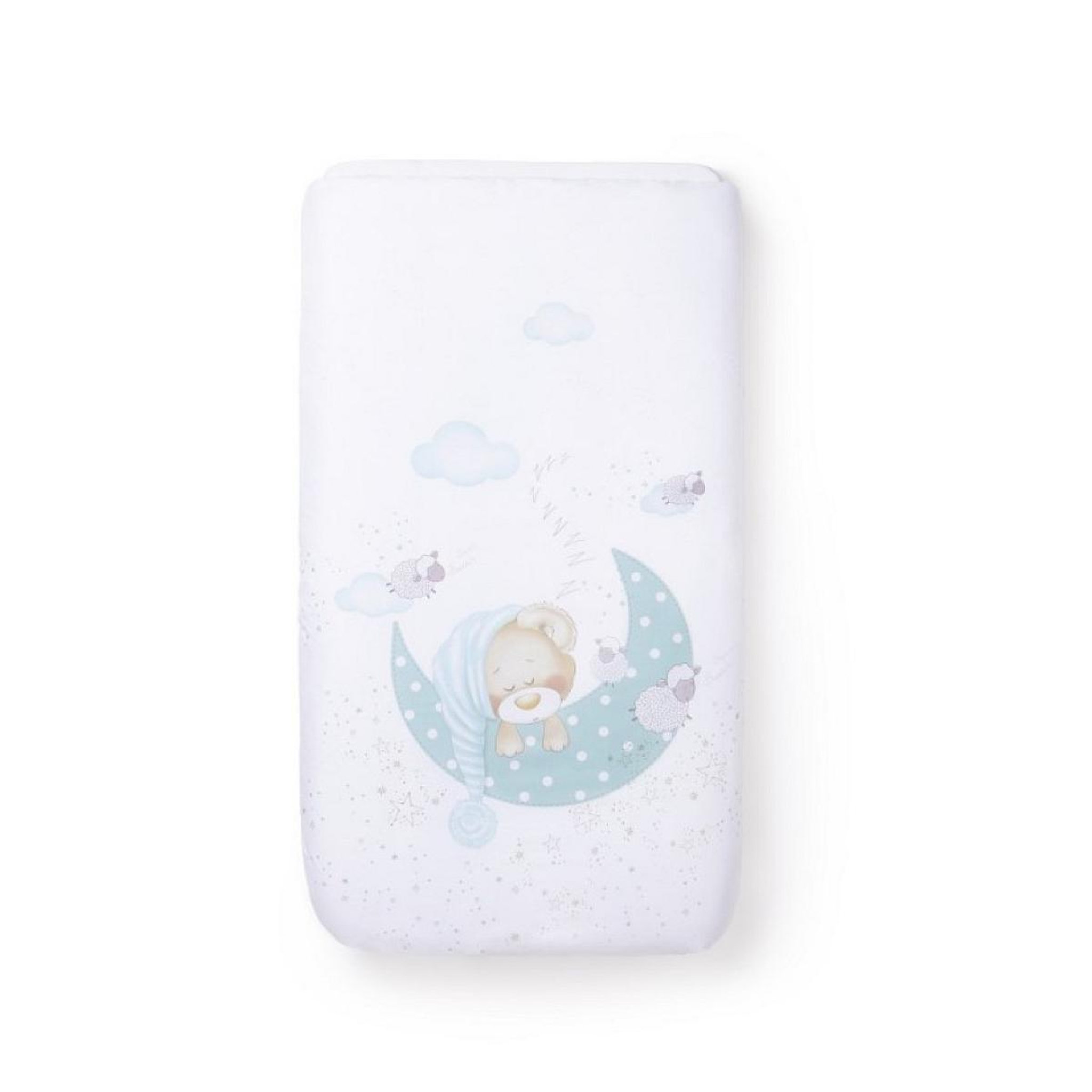 INTERBABY Parure Lit Bébé Amovible Bear Sleeping - Vert