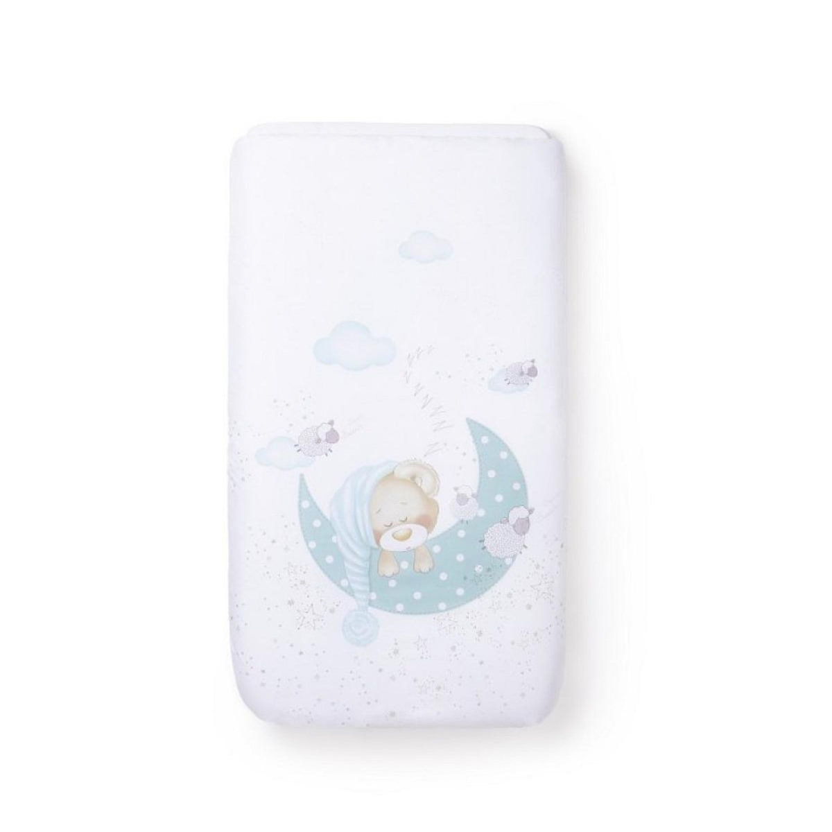 INTERBABY Parure Lit Bébé Amovible Bear Sleeping - Vert