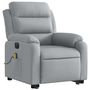 Voir la diapositive 3 : VIDAXL Fauteuil inclinable de massage electrique Gris clair Tissu