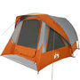 Voir la diapositive 3 : VIDAXL Tente de cabine familiale 6 personnes gris orange imperméable