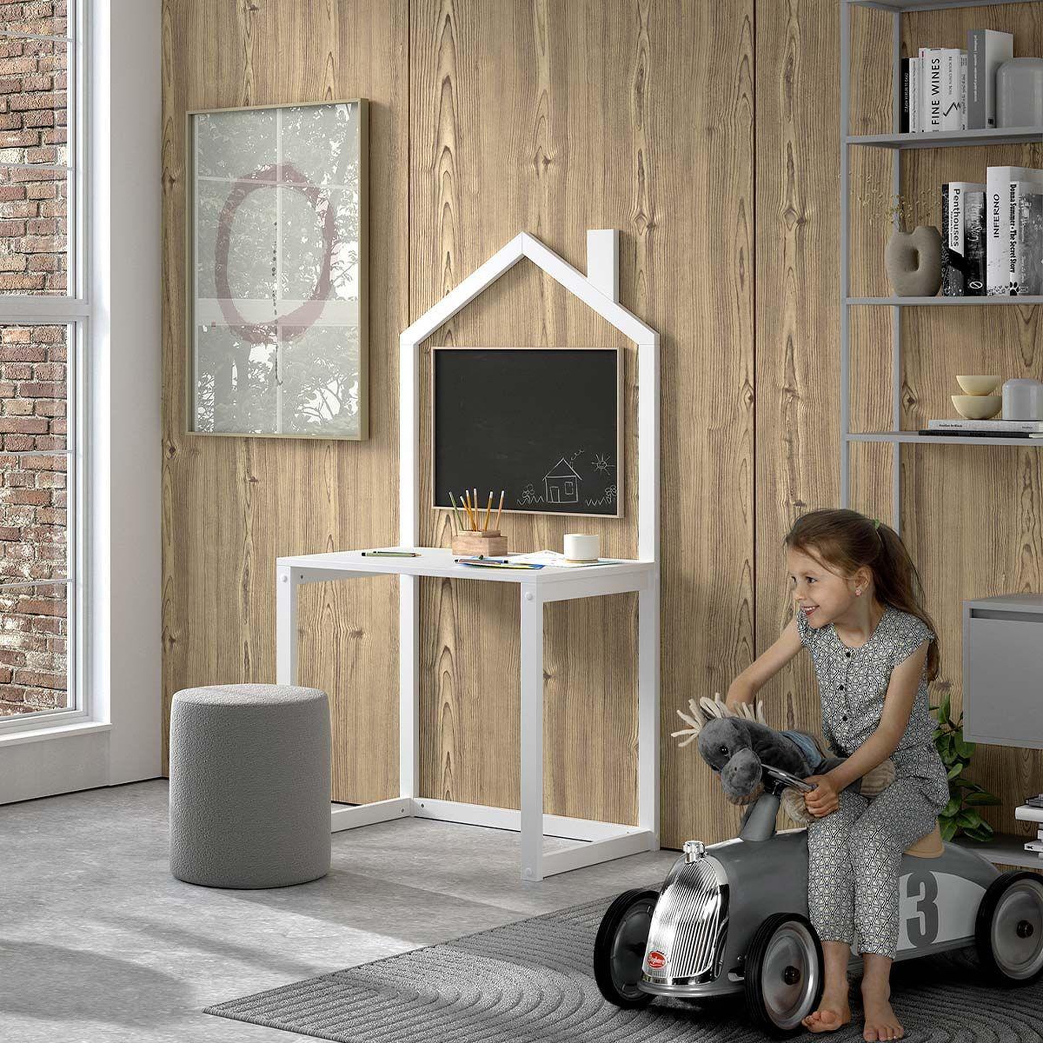 Voir la diapositive 2 : Paris Prix Bureau enfant en bois  dallas  150cm blanc