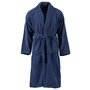 VIDAXL Peignoir unisexe Terry 100 % Coton Bleu marine L