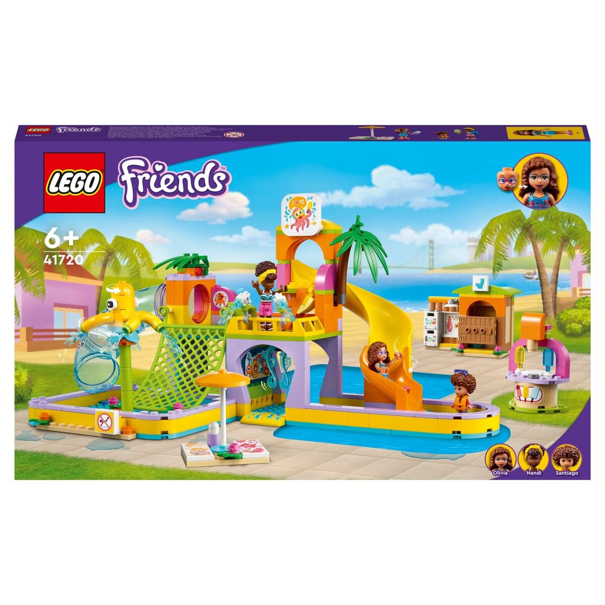 LEGO Friends 41720 Le Parc Aquatique, Jouet Heartlake City avec Mini-Poupées Olivia