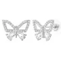 SC CRYSTAL Boucles d'oreilles papillon SC Crystal ornées de Zirconium