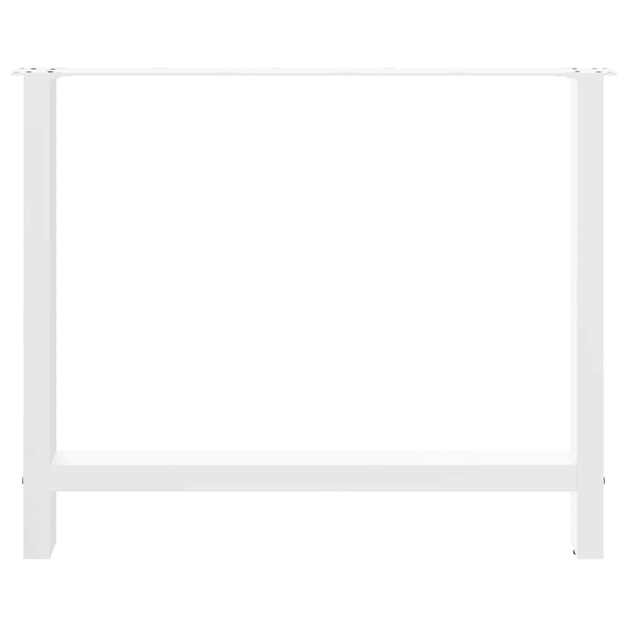 Voir la diapositive 5 : VIDAXL Pieds de table basse blanc 2 pcs 100x(72-73) cm acier