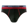 Voir la diapositive 3 : SERGE BLANCO Lot de 4 slips homme en coton French