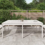 Voir la diapositive 3 : VIDAXL Table de jardin blanc 203,5x100x76 cm bois massif de pin