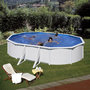 Voir la diapositive 1 : GRE Piscine hors sol acier ovale - Blanche - 5,27 x 3,27 x H 1,22 m - FIDJI