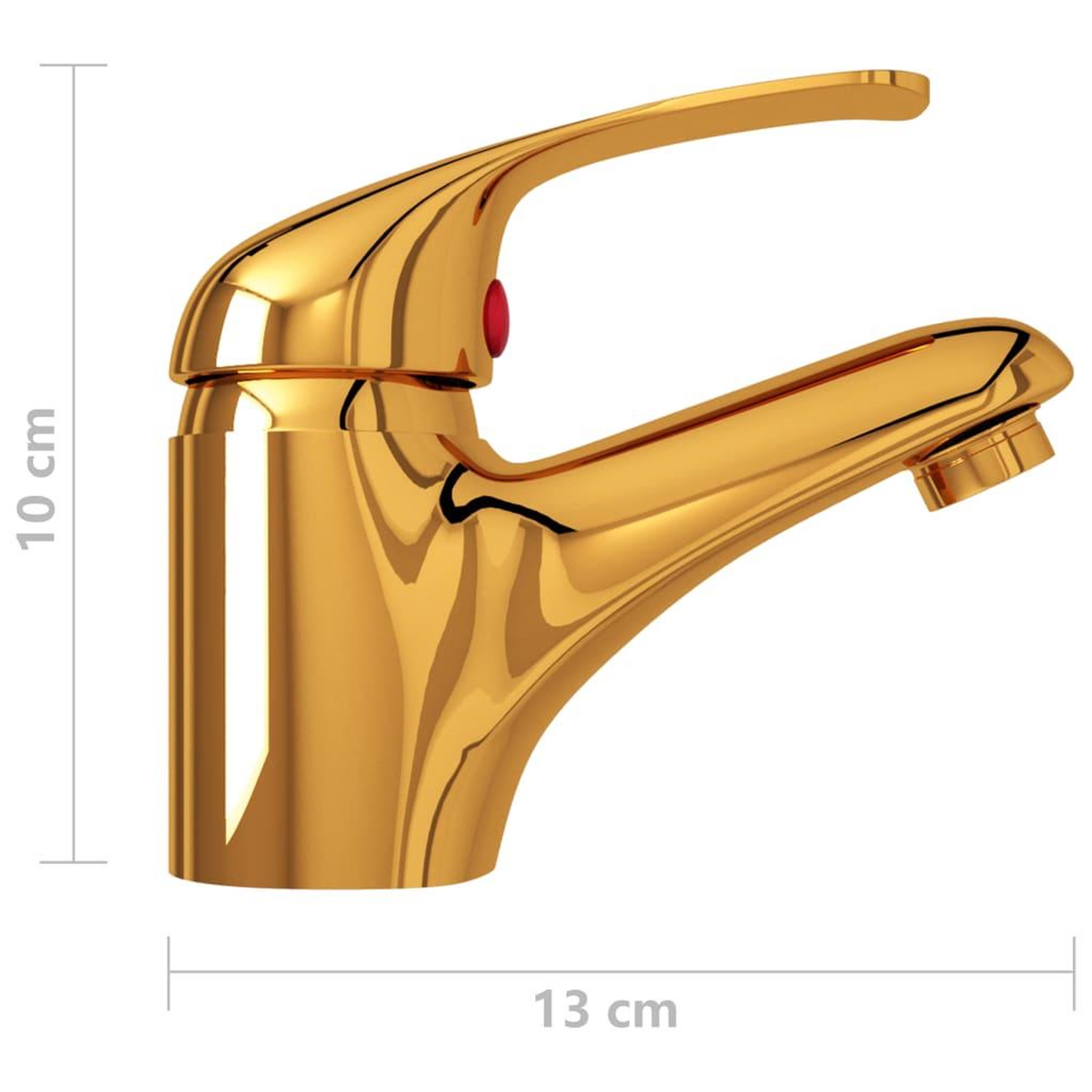 Voir la diapositive 5 : VIDAXL Mitigeur de lavabo dore 13x10 cm