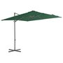 Voir la diapositive 1 : VIDAXL Parasol de jardin en porte-a-faux avec mat en acier vert