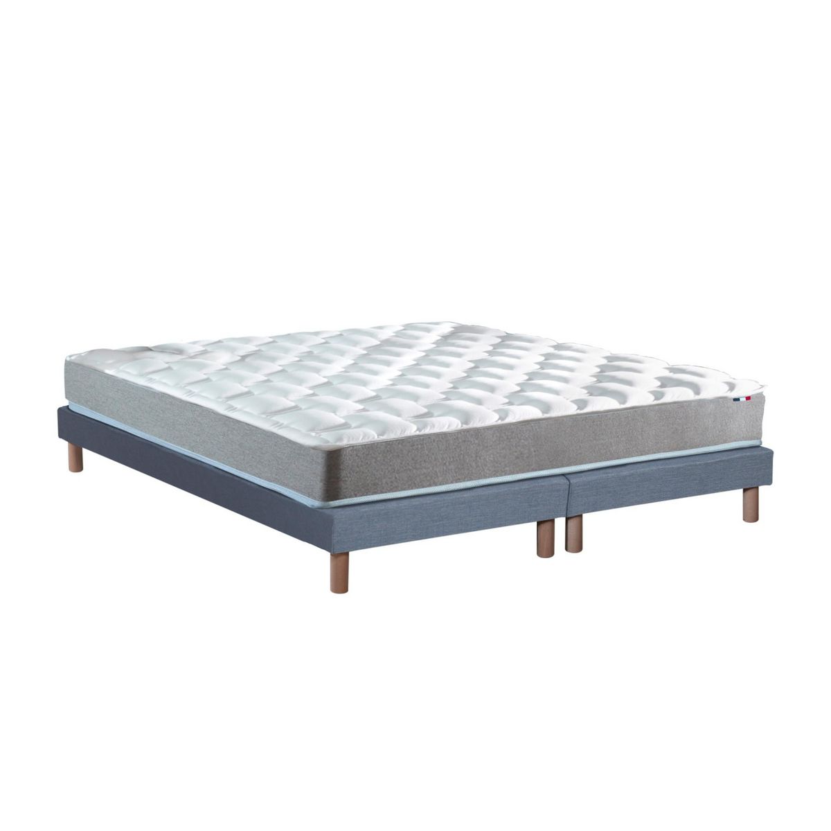 IDLITERIE Ensemble matelas mémoire de forme MAM AZUR avec sommier - confort français