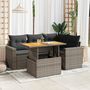Voir la diapositive 1 : VIDAXL Salon de jardin 5 pcs avec coussins gris resine tressee