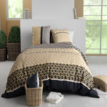 ATELIER DU COTON Parure housse de couette 100% coton 57fils luxore. Coloris disponibles : Multicolore