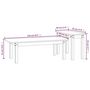 Voir la diapositive 6 : VIDAXL Ensemble de tables basses 2 pcs Blanc Bois massif de pin