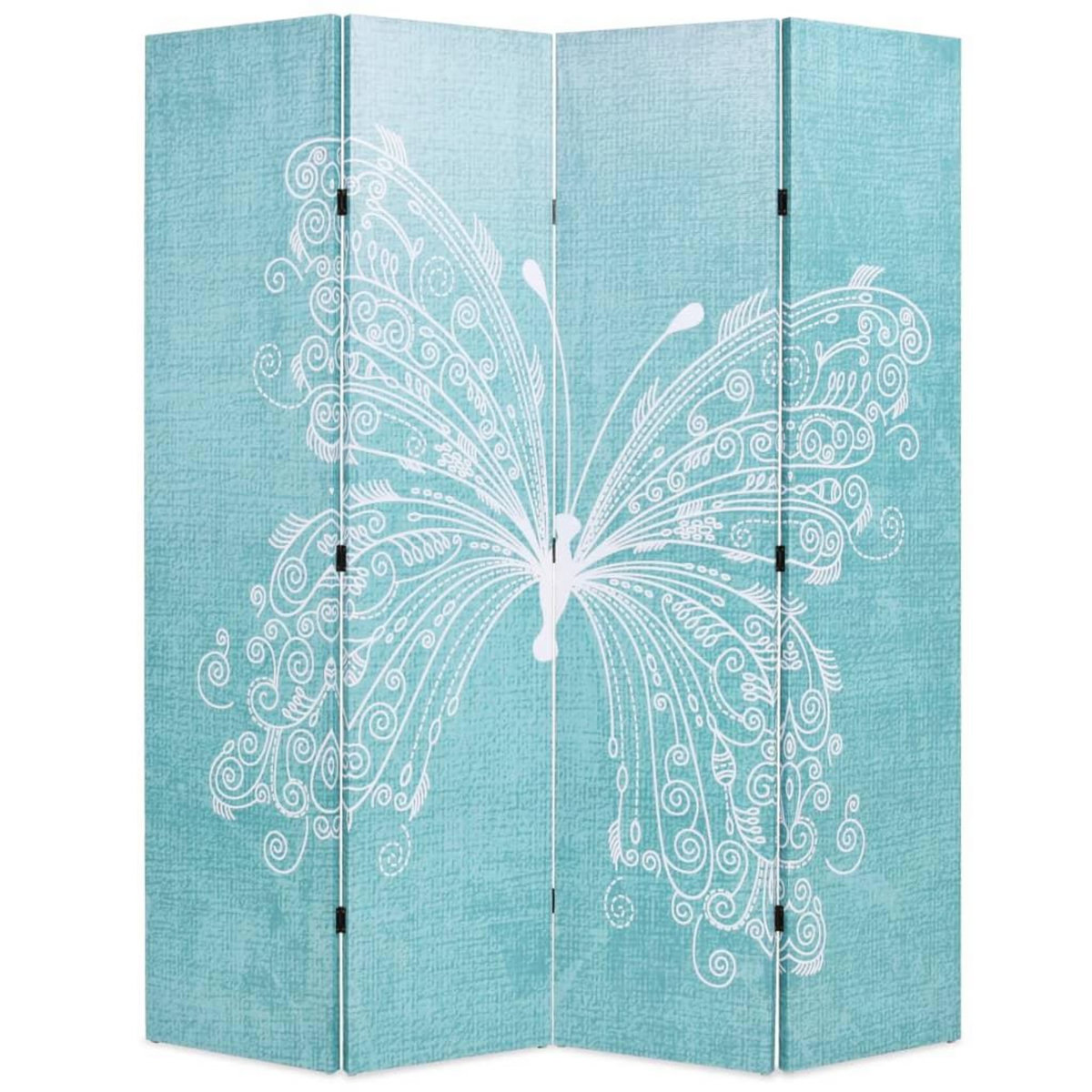 VIDAXL Cloison de separation pliable 160 x 170 cm Papillon Bleu
