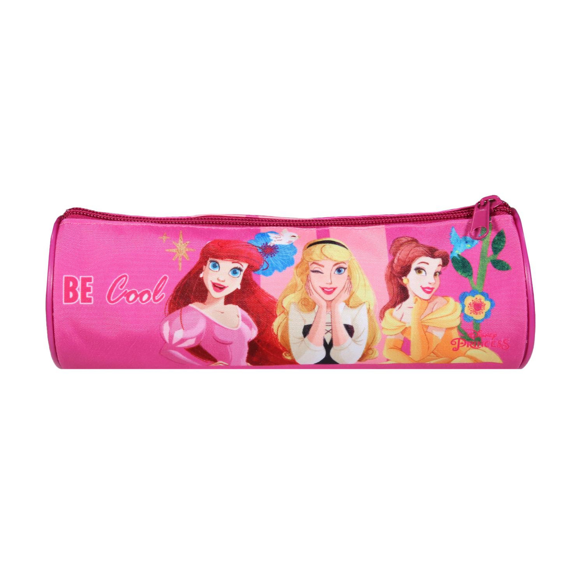 Voir la diapositive 4 : Bagtrotter BAGTROTTER Trousse scolaire ronde Princesses Rose