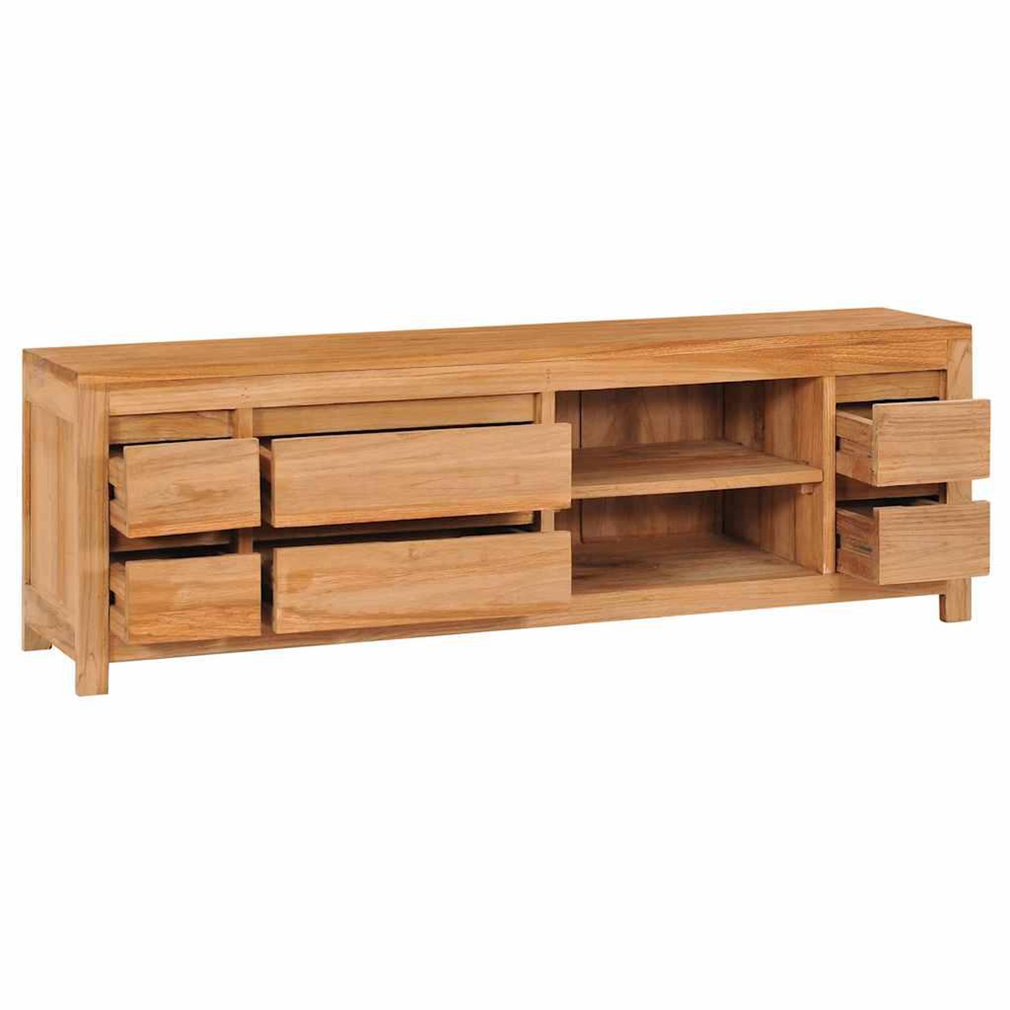 Voir la diapositive 5 : VIDAXL Meuble TV 115 x 30 x 40 cm bois de teck massif