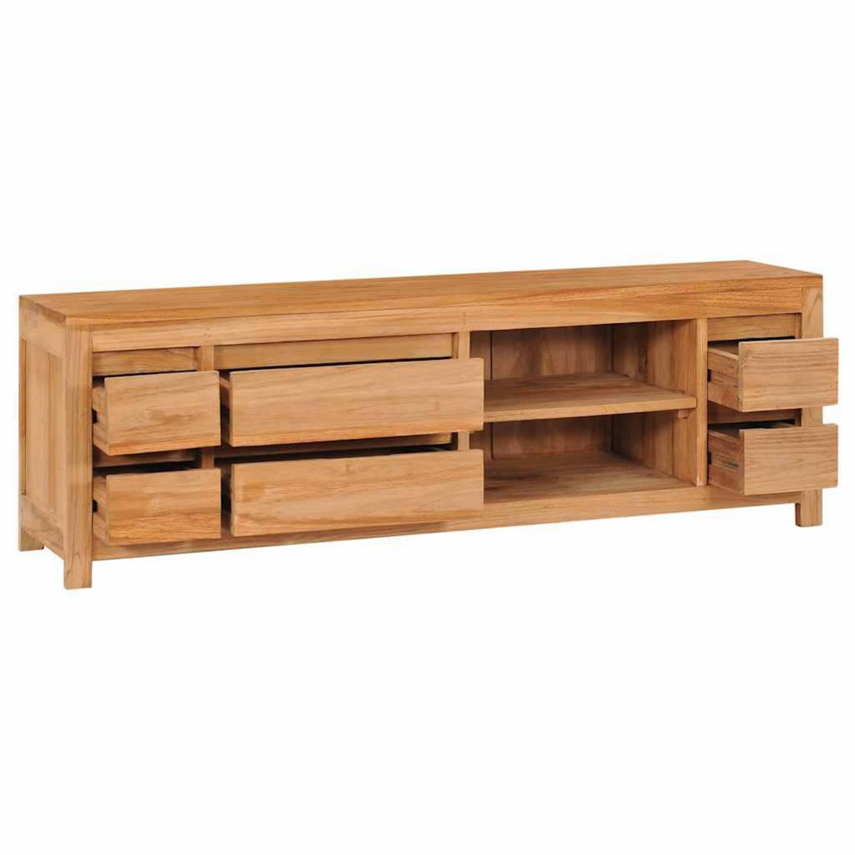 VIDAXL Meuble TV 115 x 30 x 40 cm bois de teck massif
