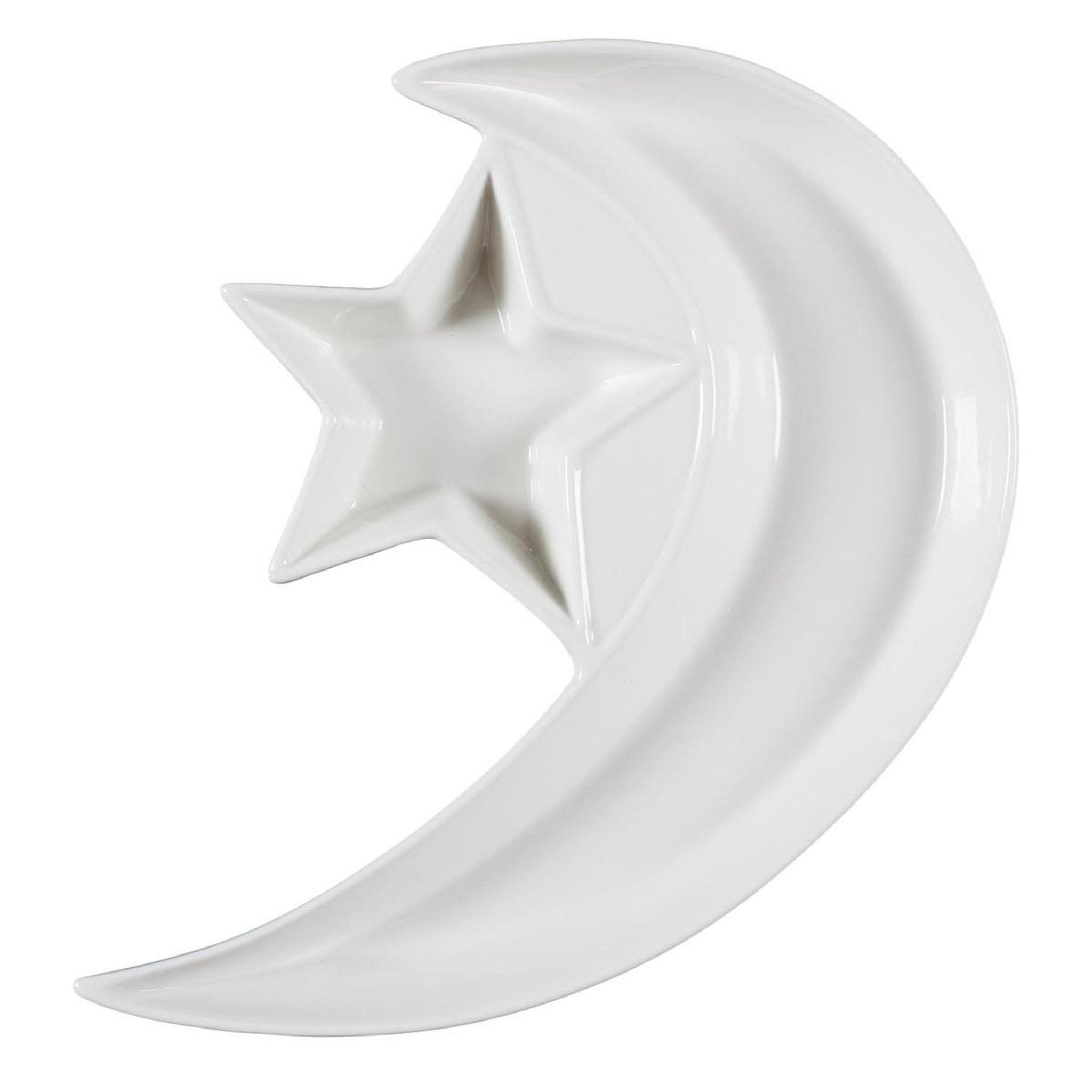 Voir la diapositive 3 : The Home Deco Factory Service apéritif 9 pièces  nuit étoilée  30cm blanc
