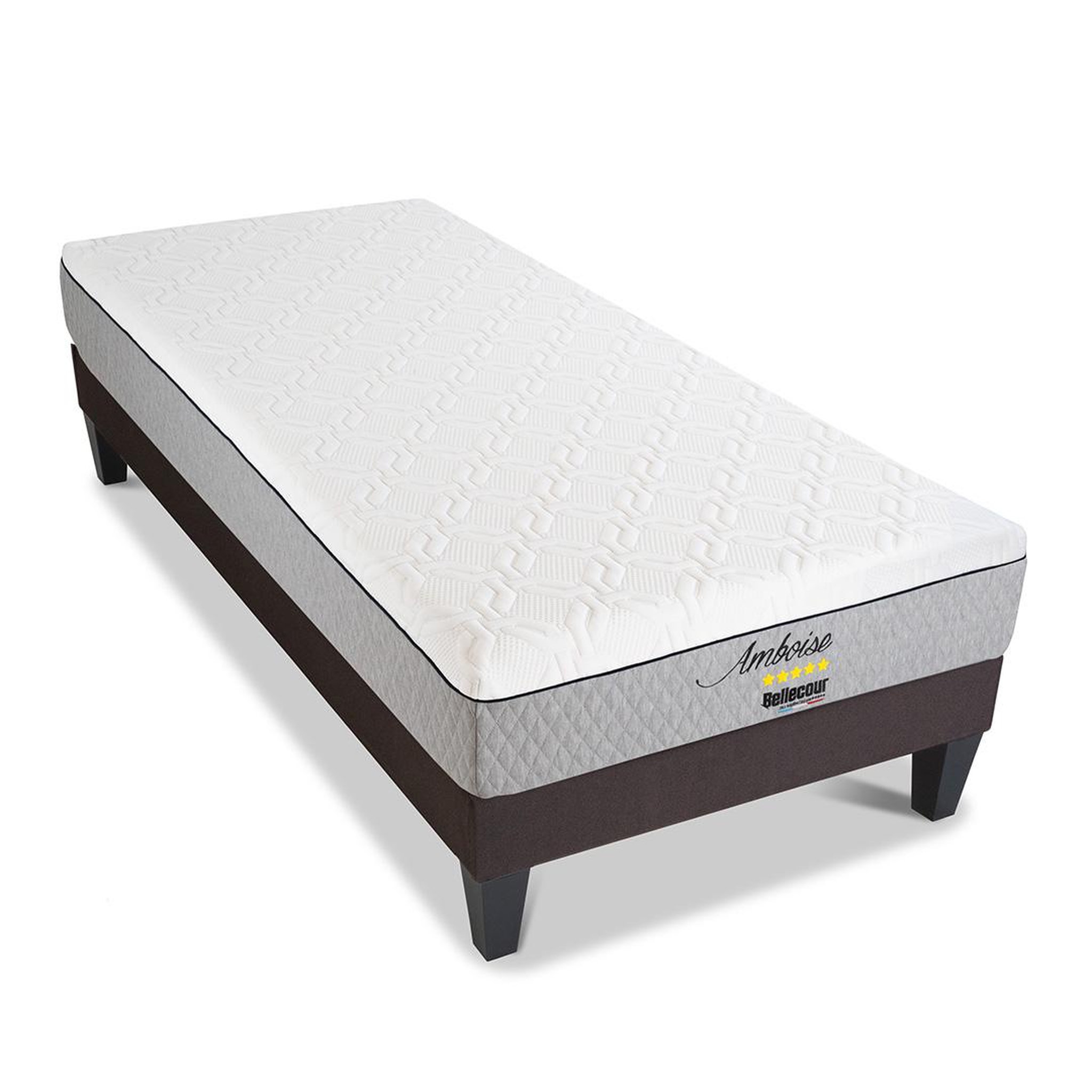Voir la diapositive 4 : BELLECOUR Bellecour literie | ensemble amboise | matelas mémoire de forme + sommier bois