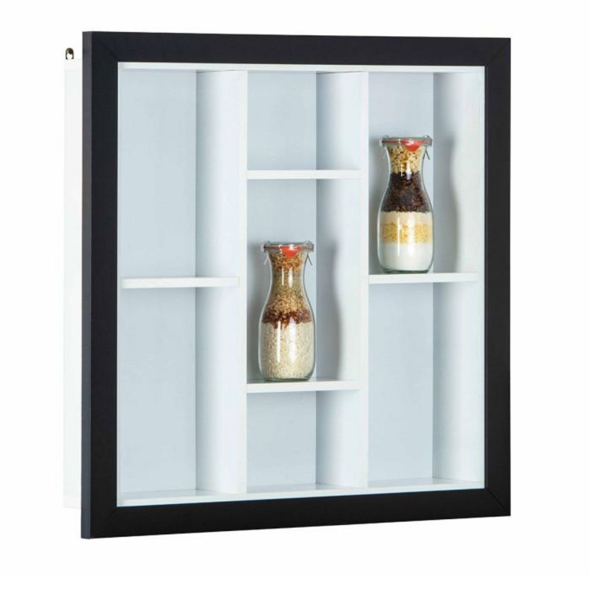 Paris Prix Étagère Murale 7 Compartiments  Bukan  67cm Noir & Blanc