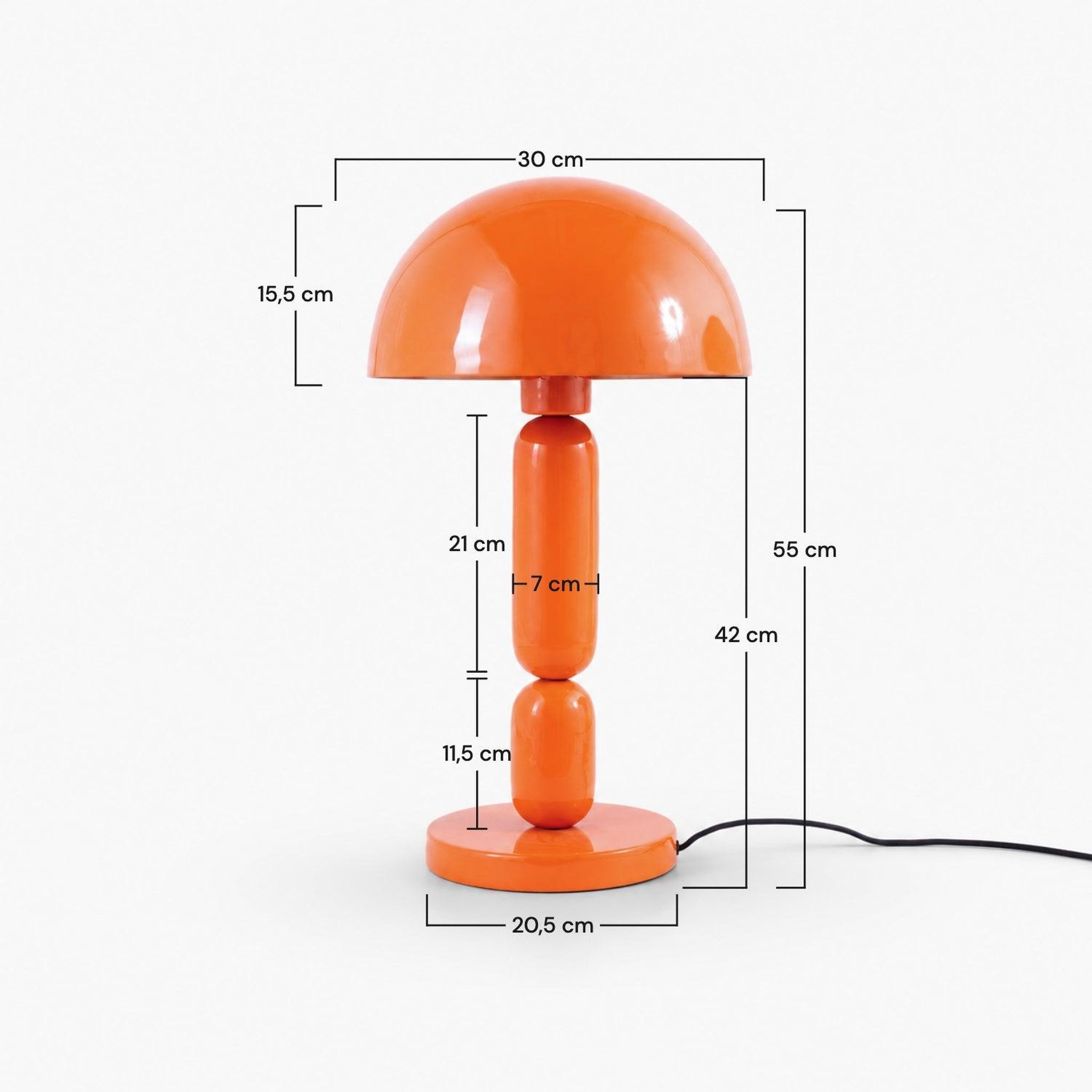 Voir la diapositive 4 : MAISON PAVANE Lampe en bois et métal orange-romy
