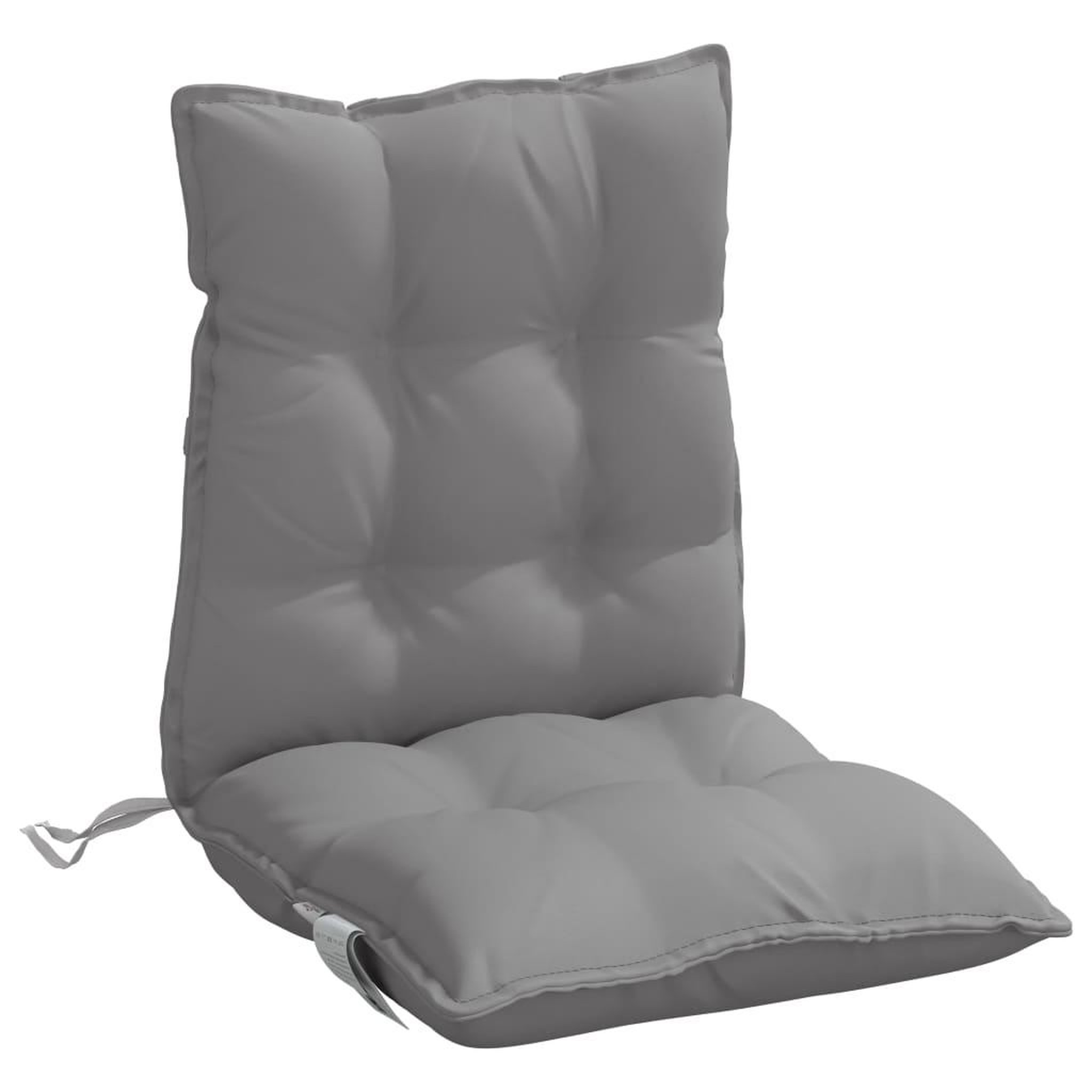 Voir la diapositive 5 : VIDAXL Coussins de chaise a dossier bas lot de 2 gris tissu oxford