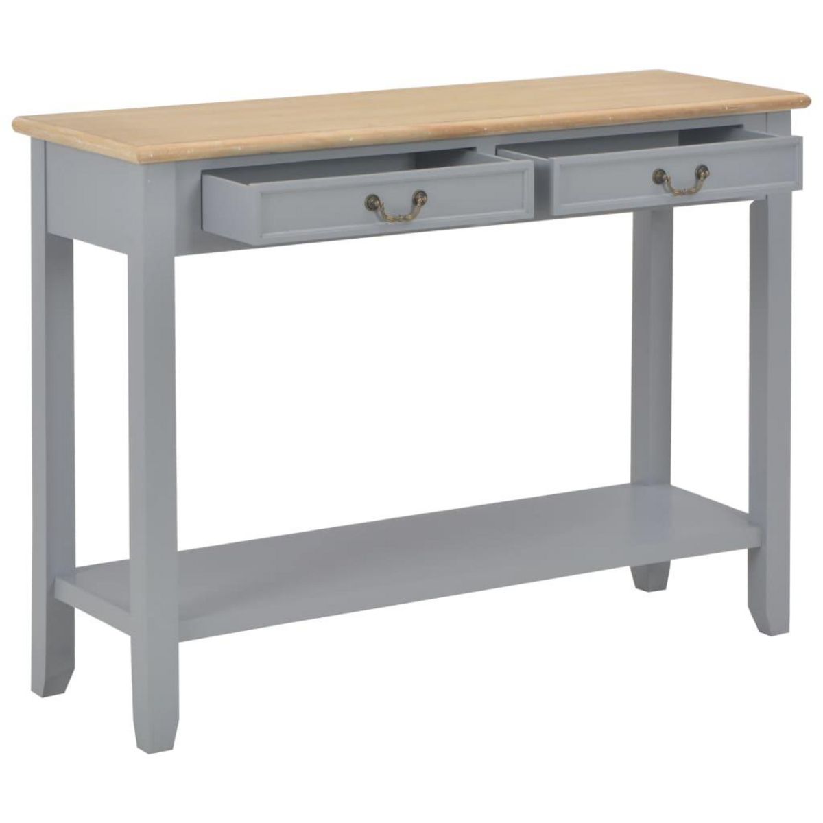 VIDAXL Table console Gris 110x35x80 cm Bois
