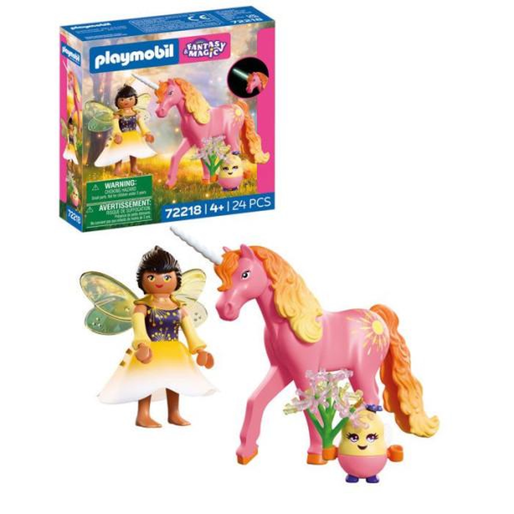 Voir la diapositive 3 : PLAYMOBIL PLAYMOBIL Adventure 72218 Licorne Rosée du matin avec fée