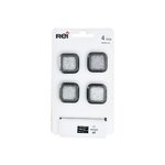 CENTRALE BRICO Lot de 4 boutons de meuble Carré zamak vieilli H.22 x l.30 x P.30 mm