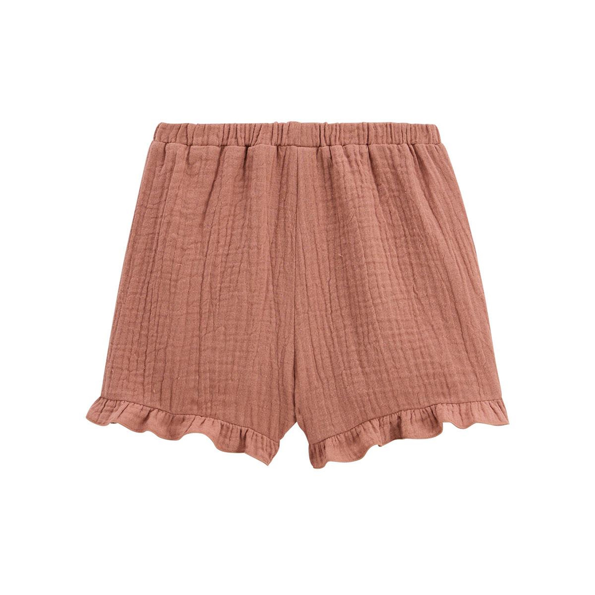 Voir la diapositive 2 : PETIT BEGUIN Short enfant en gaze de coton arizona